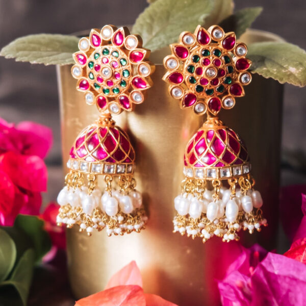 Statement Kundan Jhumka (EVD12)