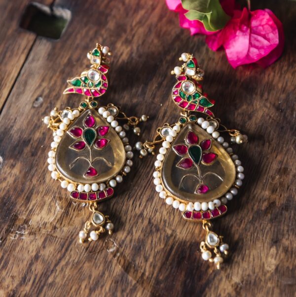 Kundan Earrings (EVD58) - Image 2